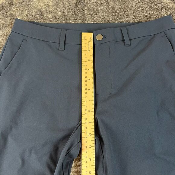 Lululemon ABC Warpstreme Men's Pants 33X26 Navy Blue Square Dot LM5AQXS - Picture 5 of 8